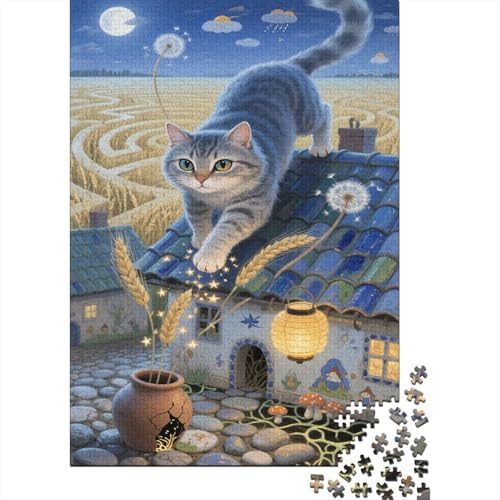 Norwegische Waldkatte Puzzles Feld Lernspiel 1000-teilige Herausforderungsspielzeug Holzpuzzles PuzzlePädagogisches Für Erwachsene 1000pcs (75x50cm) von TJLROUVNK