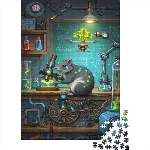 Octodon Degus Puzzle Steampunk Maus Erwachsenenpuzzle 1000 Teile Stressabbau-Spielzeug Holzpuzzles PuzzlePädagogisches Für Erwachsene Und Kinder Ab 14 Jahren 1000pcs (75x50cm) von TJLROUVNK