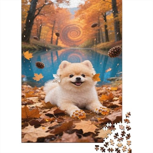 Pommerner Welpe Puzzles Adorable Tiere Buntes Legespiel 1000 Teile Geschicklichkeitsspiel Holzpuzzles PuzzlePädagogisches Für Erwachsene Und Kinder Ab 14 Jahren 1000pcs (75x50cm) von TJLROUVNK