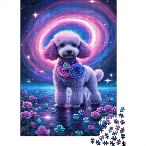 Poodle Puzzles Haustiere Lernspiel 1000 Teile Herausforderungsspielzeug Holzpuzzles PuzzlePädagogisches Für Die Ganze Familie 1000pcs (75x50cm) von TJLROUVNK