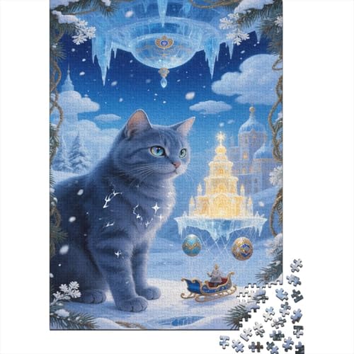Russisch Blau Puzzles EIS und Schnee Lernspiel 1000 Teile Stressabbau-Spielzeug Holzpuzzles PuzzlePädagogisches Für Erwachsene Und Kinder Ab 14 Jahren 1000pcs (75x50cm) von TJLROUVNK