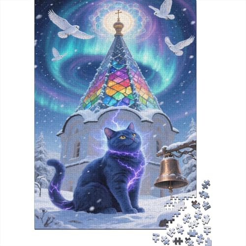 Russisch Blau Puzzles Katze Lernspiel 1000 Teile Geschicklichkeitsspiel Holzpuzzles PuzzlePädagogisches Für Die Ganze Familie 1000pcs (75x50cm) von TJLROUVNK