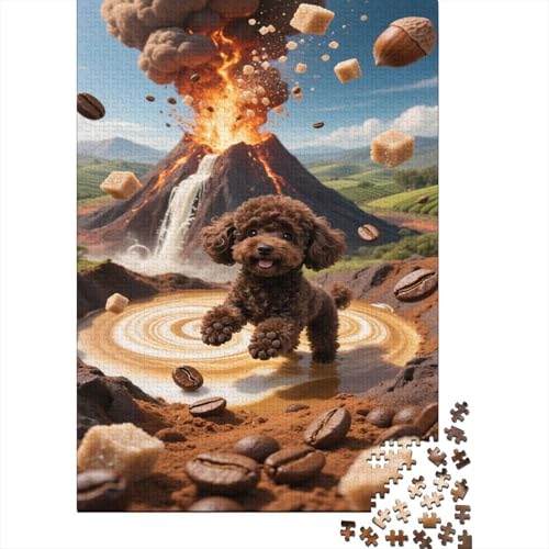 Teetasse Pudel Puzzles Kaffee Lernspiel 1000 PCS Stressabbau-Spielzeug Holzpuzzles PuzzlePädagogisches Für Erwachsene Und Kinder Ab 14 Jahren 1000pcs (75x50cm) von TJLROUVNK