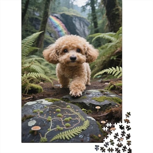 Teetasse Pudel Puzzles Wald Lernspiel 1000-teilige Herausforderungsspielzeug Holzpuzzles PuzzlePädagogisches Für Die Ganze Familie 1000pcs (75x50cm) von TJLROUVNK