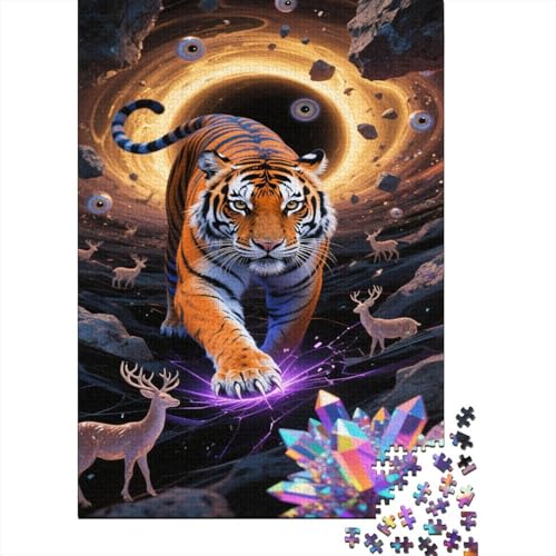Tiger Puzzles Sterne Buntes Legespiel 1000 Teile Geschicklichkeitsspiel Holzpuzzles PuzzlePädagogisches Für Erwachsene Und Kinder Ab 14 Jahren 1000pcs (75x50cm) von TJLROUVNK