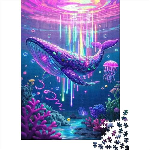 Wal Puzzle Tiefsee Erwachsenenpuzzle 1000 Teile Geschicklichkeitsspiel Holzpuzzles PuzzlePädagogisches Für Erwachsene Und Kinder Ab 14 Jahren 1000pcs (75x50cm) von TJLROUVNK