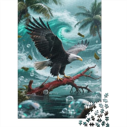 Weißschwanz Adler Puzzles Ozean Wellen Lernspiel 1000-teilige Geschicklichkeitsspiel Holzpuzzles PuzzlePädagogisches Für Erwachsene Und Kinder Ab 14 Jahren 1000pcs (75x50cm) von TJLROUVNK