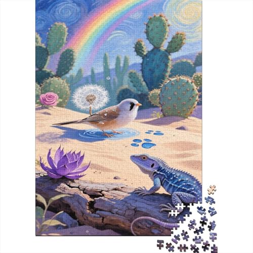 Zebra Finch Puzzles Wüstenpflanze Lernspiel 1000-teilige Geschicklichkeitsspiel Holzpuzzles PuzzlePädagogisches Für Erwachsene 1000pcs (75x50cm) von TJLROUVNK