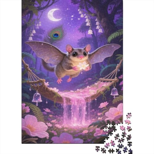 Zucker Glider Puzzles Rosa Wasserfall Lernspiel 1000 PCS Stressabbau-Spielzeug Holzpuzzles PuzzlePädagogisches Für Die Ganze Familie 1000pcs (75x50cm) von TJLROUVNK