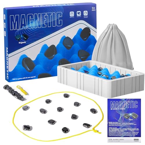 TJYAEKLTD Magnetic Chess Game, Multiplayer Strategie Magnet Brettspiel mit Schwammrille/Seil, Familienparty Reisespaßspiel für Kinder und Erwachsene von TJYAEKLTD