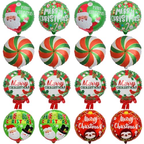 16 Stück Weihnachten Folienballons Xmas Party Dekorationen Weihnachtsmann Schneemann Weihnachtsbaum Ballon Dekoration für Geburtstag Xmas Hochzeit Neujahr Karneval Festival Urlaub Party 16 Stück Weihnachten Folienballons Xmas Party Dekorationen Weihnachtsmann Schneemann Weihnachtsbaum Ballon Dekoration für Geburtstag Xmas Hochzeit Neujahr Karneval Festival Urlaub Party von TJYJOY