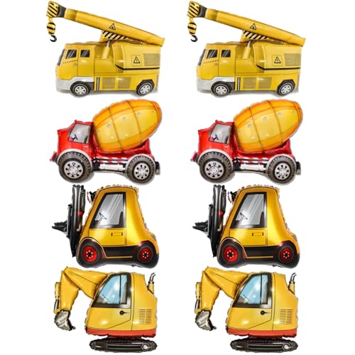8 Stück Bauballons Traktor Aluminiumfolie Ballon Bagger geformt Mylar Ballon Kipper Ballons für Jungen Bagger Geburtstag Engineering Fahrzeug Verkehr Thema Geburtstag Party Dekor 8 Stück Bauballons Traktor Aluminiumfolie Ballon Bagger geformt Mylar Ballon Kipper Ballons für Jungen Bagger Geburtstag Engineering Fahrzeug Verkehr Thema Geburtstag Party Dekor von TJYJOY
