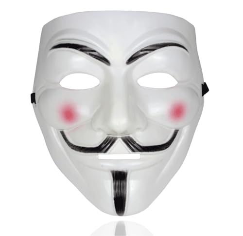 TK Gruppe Timo Klingler Vendetta Maske als Kostüm Accessoire für Damen & Herren, Kinder & Erwachsene an Anonymous Halloween & Fasching & Karneval von TK Gruppe Timo Klingler