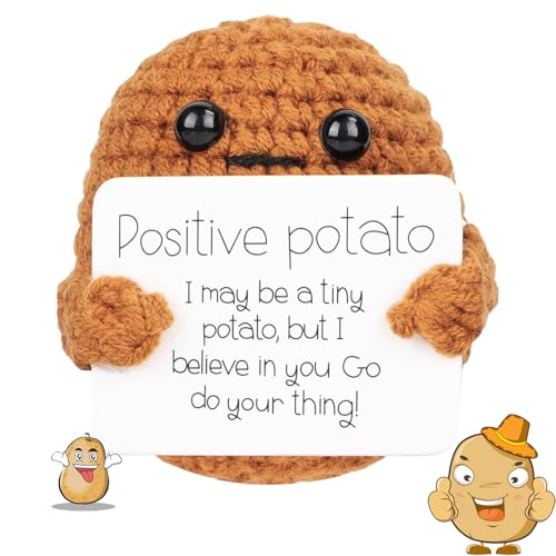 TKGEOUE Positive Potato, Positive Kartoffel, Pocket Hug Positive Kartoffel, Strickwolle Kartoffel Puppe, Geschenk für Frauen Freundin Geburtstags Weihnachten Abschieds Motivations TKGEOUE Positive Potato, Positive Kartoffel, Pocket Hug Positive Kartoffel, Strickwolle Kartoffel Puppe, Geschenk für Frauen Freundin Geburtstags Weihnachten Abschieds Motivations von TKGEOUE