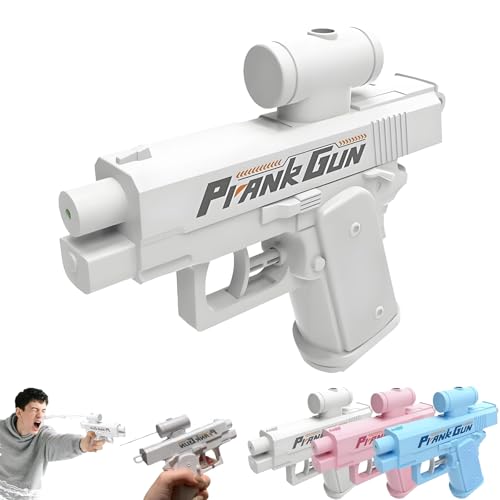 Prank Water Gun, Prank Two-Way Water Gun, Prank Squirt Gun, for Adults Party Games Outdoor Indoor, Easy to Carry (White) von TKNIBEEN