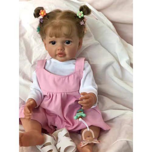 TKYFOYS 55 cm Reborn Babypuppen Silikon Ganzkörper handgefertigt Weihnachtsgeschenk Reborn Kleinkind Neugeborene Puppen Junge Mädchen Spielzeug Geschenk von TKYFOYS