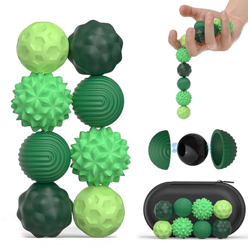 8 Stück Magnetische Fidget Toys, Magnetkugeln Anti Stress Bälle Silikon Sensorik Spielzeug, Magnet Stressball mit Silikonhülle, Anti-Stress Fidget Toy für Angst Stressabbau, Haptische Dekompression von TLDNZXY