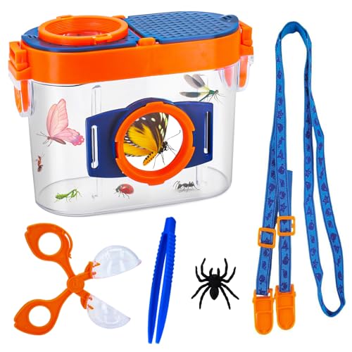 Forscherset für Kinder ab 6, Lupenglas Becherlupen für Kinder, Becherlupe mit 4.5X Lupe Insekten Sammelbox Entdecker Set, Natur Erkundung Lupenbecher Beobachtungsbox für Outdoor Wissenschaft Forscherset für Kinder ab 6, Lupenglas Becherlupen für Kinder, Becherlupe mit 4.5X Lupe Insekten Sammelbox Entdecker Set, Natur Erkundung Lupenbecher Beobachtungsbox für Outdoor Wissenschaft von TLDNZXY