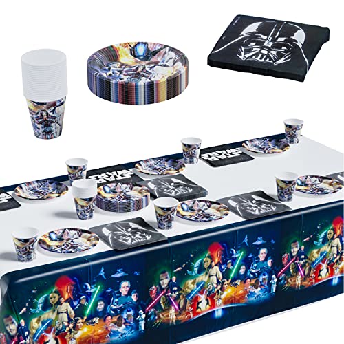Partygeschirr,Gebutstag Party Set 61 pcs,Geburtstagsdeko,Party Deko,Pappteller,Becher,Servietten,Tischdecke,Party Tableware Supplies,Themenparty Gebutstag Deko Partygeschirr,Gebutstag Party Set 61 pcs,Geburtstagsdeko,Party Deko,Pappteller,Becher,Servietten,Tischdecke,Party Tableware Supplies,Themenparty Gebutstag Deko von TLESMH