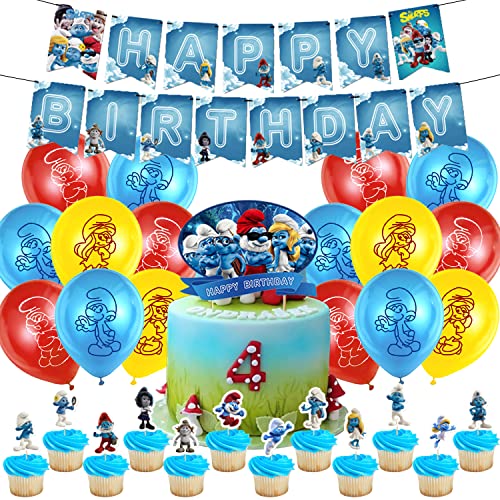 Geburtstag Deko 32 Stück,Party Deko,Luftballons,Party Supplies,Cake Topper,Geburtstag Banner,Geburtstagsfeier Dekoration,für Kindergeburtstag Party Geburtstag Deko 32 Stück,Party Deko,Luftballons,Party Supplies,Cake Topper,Geburtstag Banner,Geburtstagsfeier Dekoration,für Kindergeburtstag Party von TLESMH