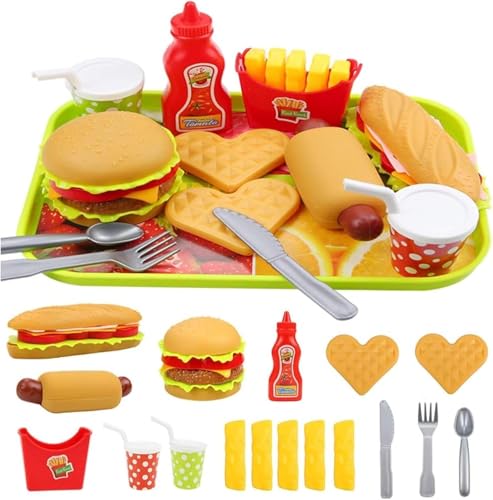 TLHWIN Lebensmittel Spielzeug Set, Küchenspielzeug für Kinder, Küche Hamburger Pädagogisches Rollenspiele Lernspielzeug Zubehör, Geschenk für Jungen und Mädchen ab 3 Jahre. TLHWIN Lebensmittel Spielzeug Set, Küchenspielzeug für Kinder, Küche Hamburger Pädagogisches Rollenspiele Lernspielzeug Zubehör, Geschenk für Jungen und Mädchen ab 3 Jahre. von TLHWIN