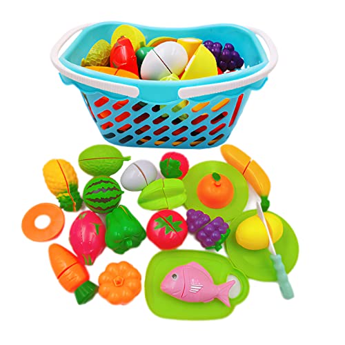 TLHWIN Spielnahrungs-Sets für Kinder, Pretend Cutting Gemüse Obst Lebensmittel Spielzeug Küche Spielzeug Set mit Korb Pretend Rollenspiel Spielzeug Geschenk für Kinder Mädchen Jungen Gameplay Geschenk TLHWIN Spielnahrungs-Sets für Kinder, Pretend Cutting Gemüse Obst Lebensmittel Spielzeug Küche Spielzeug Set mit Korb Pretend Rollenspiel Spielzeug Geschenk für Kinder Mädchen Jungen Gameplay Geschenk von TLHWIN