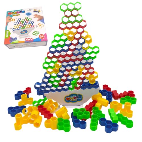 TLHWIN Tetra Tower Spiel, Tetris Balance Spielzeug Tower Game,Tetra Tower Balancierende Stapelbrettspiele, Bausteine, Puzzle-Spielzeug, Familienspiele, Geburtstag für Kinder und Erwachsene. (48PCS) von TLHWIN