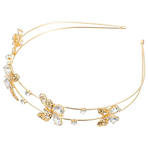 Braut Tiara Krone Damen Strass Kopfschmuck Schmetterling Schleife Stirnband for Hochzeit Abschlussball Bankett Kristall von TLTLT