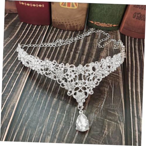 TLTLT Braut-Tiara, Krone, Hochzeitsschleier for die Braut, Braut-Frontlet-Schmuck, Vintage, eleganter Legierungs-Strass-Anhänger, Kopfschmuck, Hochzeits-Stirn-Accessoires, Weiß TLTLT Braut-Tiara, Krone, Hochzeitsschleier for die Braut, Braut-Frontlet-Schmuck, Vintage, eleganter Legierungs-Strass-Anhänger, Kopfschmuck, Hochzeits-Stirn-Accessoires, Weiß von TLTLT