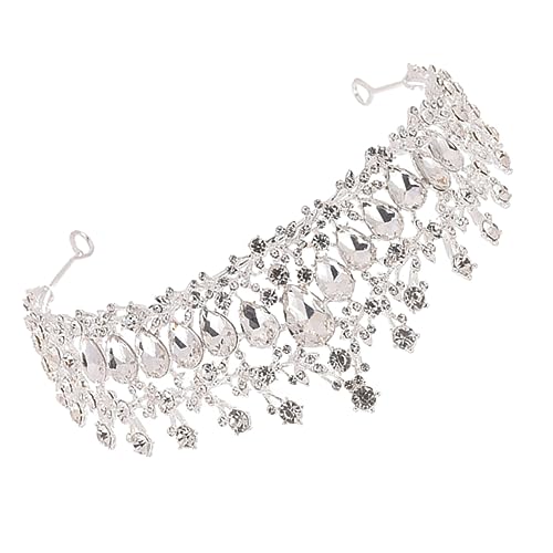 TLTLT Braut-Tiara, Krone, Strass-Krone, Haar-Accessoire, Hochzeit, Kopfschmuck, stilvolle Kopfbedeckung for Braut, Party, Haarschmuck TLTLT Braut-Tiara, Krone, Strass-Krone, Haar-Accessoire, Hochzeit, Kopfschmuck, stilvolle Kopfbedeckung for Braut, Party, Haarschmuck von TLTLT