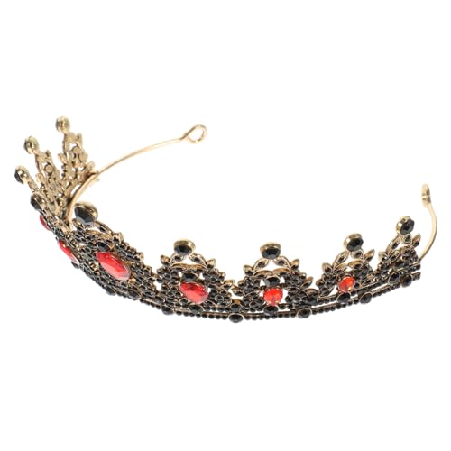 TLTLT Braut-Tiara-Krone, eleganter Hochzeits-Kopfschmuck for Frauen, funkelnde Diamantkrone, Braut-Haarschmuck, modische Brautkrone for die Braut, besondere Anlässe(Red) von TLTLT