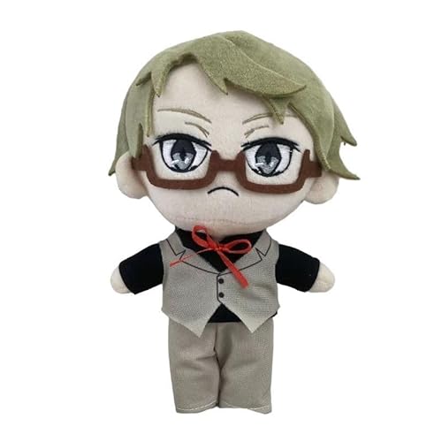 TLXNN BSD Plüschkissen Kunikida Doppo, weich, gefüllt, 20 cm, Anime-Wurfkissen, niedliche Figur, Kissen, Sofa, Heimdekoration, Sammlerstück von TLXNN
