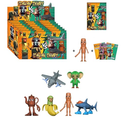 TLXNN Brainrot Tierfiguren-Sets 24 Stück Tung Tung Tung Sahur Sammelkarten Mini Tralalelo Tralala Cake Toppers Modellsammlung Desktop Ornamente von TLXNN
