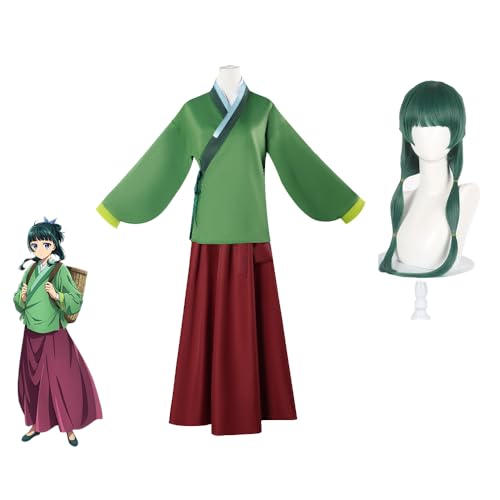 TLXNN Maomao Cosplay Kostüm mit Perücke Anime Hanfu Uniform für Frauen Rollenspiele für Halloween Karneval Party TLXNN Maomao Cosplay Kostüm mit Perücke Anime Hanfu Uniform für Frauen Rollenspiele für Halloween Karneval Party von TLXNN