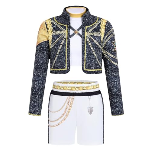 TLXNN Mira Cosplay Kostüm Zoey Kostüm für Kinder Schwarz und Gold Stil Rumi Anime Uniform Verkleidung für Halloween Karneval Party Thema von TLXNN