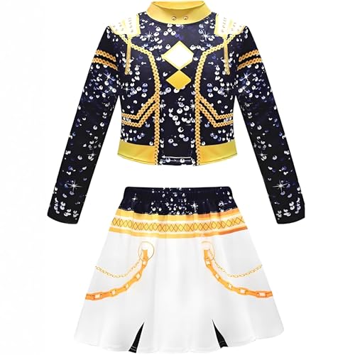 TLXNN Mira Cosplay Kostüm Zoey Kostüm für Kinder Schwarz und Gold Stil Rumi Anime Uniform Verkleidung für Halloween Karneval Party Thema von TLXNN