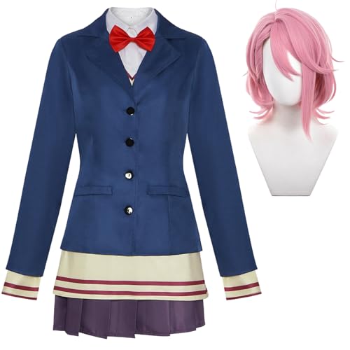 TLXNN Takakura Ken Cosplay Kostüm mit Perücke Momo Ayase Rollenspiel Komplettes Set Aira Shiratori Anime Halloween Kostüm Erwachsene Uniform für Karneval Party von TLXNN