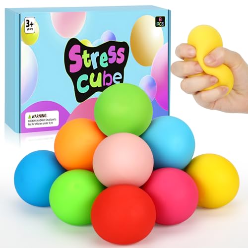 TMHAI Stressball Sensory Fidget Fun Toy, 8 Stück Stressabbau Knetball Squishy Ball Wurfball Spielzeug für Kinder und Erwachsene TMHAI Stressball Sensory Fidget Fun Toy, 8 Stück Stressabbau Knetball Squishy Ball Wurfball Spielzeug für Kinder und Erwachsene von TMHAI