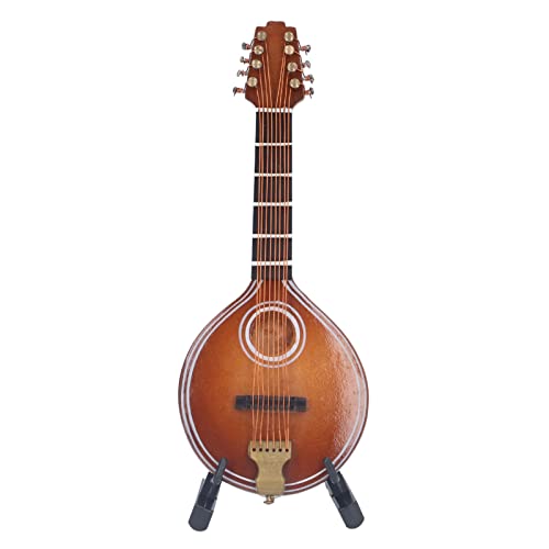 TMISHION Miniatur-Mandoline, Mini-Mandoline-Instrument, Platzsparend, Elegant, Handgefertigt, 8 Saiten, Mandoline-Modell für Geschenke, Heimdekoration, Weihnachten, Weihnachtsschmuck, von TMISHION