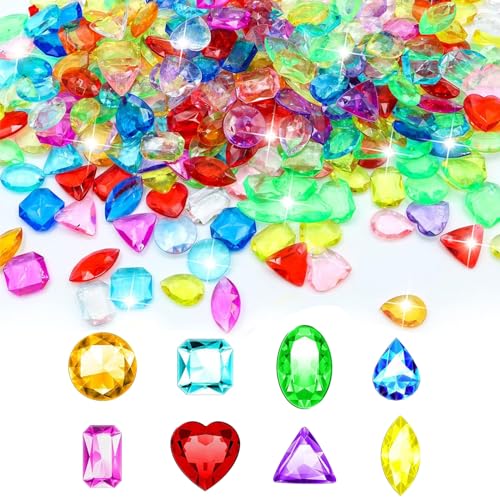 Acryl Diamanten,64 Stück Diamanten Bunt Kinder,Acryl Diamanten Kinder,Edelsteine Für Kinder,Diamantkristalle Transparent Edelsteine für Kindergeburtstag,Für Vasen,Esstische,Hochzeitsdekorationen von TMRBBesty