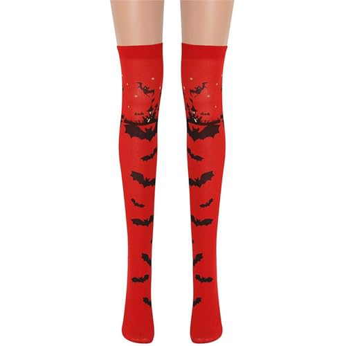 TMRBBesty Overknee Strümpfe Halloween Rote Fledermaus für Halloween-Party Maskerade Party Cosplay TMRBBesty Overknee Strümpfe Halloween Rote Fledermaus für Halloween-Party Maskerade Party Cosplay von TMRBBesty