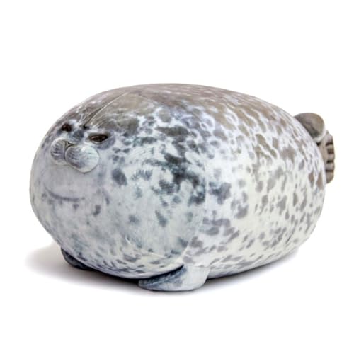 Siegel Plüschtier,Kuscheltie Plüschtier Robbe,Chubby Blob Seal Pillow,Robbe Kuscheltier Fett,Meerestier Kissen Gefülltes Plüschkissen,Baumwolle Seal Plüsch Spielzug,Cartoon Robbe Kissen Gefüllt von TMRBBesty