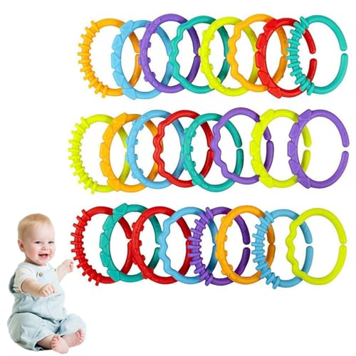 Baby Spielzeug Befestigung Ringe PP Kinderwagenkette Zum Selber Spielzeugringe Set Basteln Kinderwagenkette Befestigung Ringe 24-Teilig Perfekte Greifringe Für Ihr Baby Baby Spielzeug Befestigung Ringe PP Kinderwagenkette Zum Selber Spielzeugringe Set Basteln Kinderwagenkette Befestigung Ringe 24-Teilig Perfekte Greifringe Für Ihr Baby von TMRBBesty