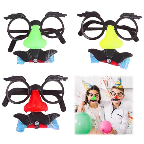 TMRBBesty Lustigebrille, Karnevalsbrille, Verkleidungsbrillen, Clown-Brille, Kann Geräusche machen für Halloween Cosplay Geburtstagsparty TMRBBesty Lustigebrille, Karnevalsbrille, Verkleidungsbrillen, Clown-Brille, Kann Geräusche machen für Halloween Cosplay Geburtstagsparty von TMRBBesty