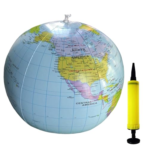 Weltkugel Globus Globe Aufblasbar mit mini Ballonpumpe Weltkarte Wasserball Aufblasbar Weltkarte,40cm,für Garten Strand Pool Wissenschaft Geographie Bildung Weltkugel Globus Globe Aufblasbar mit mini Ballonpumpe Weltkarte Wasserball Aufblasbar Weltkarte,40cm,für Garten Strand Pool Wissenschaft Geographie Bildung von TMRBBesty