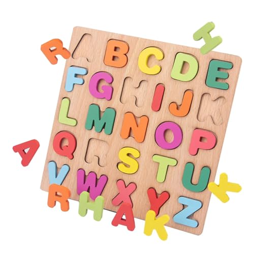 Holz Alphabet Puzzle Board ABC,Puzzle Aus Holz Buchstaben ABC,Holzpuzzles ABC,Hauptstadt Alphabet,Holzpuzzle Kinder Ab 2,Kleine Größe von TMRBBesty