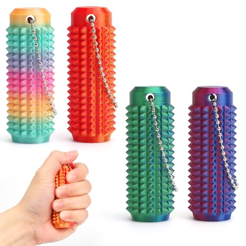 TMZELOA 4 Stücke Sensorik Spielzeug, Anti Stress Spielzeug Spiky Grippie Stim ADHS Spielzeugs für Stressabbau und Fokus Fidget Toys Erwachsene Sensory Toys, Fidget Toy für Rücken Beine Füße Hände von TMZELOA