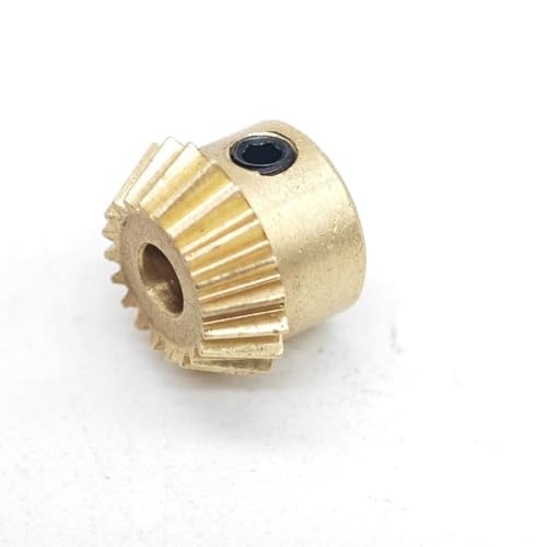 TNBCCXN Gears 0,5 M gerades Kegelrad aus Kupfer, 15 Zähne, 20 Zähne, 90 Grad konisches Eingriffsritzel(20T 3MM bore) von TNBCCXN