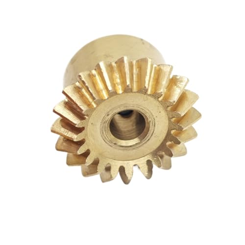 TNBCCXN Gears 0,5 Modul 90 Grad Gehrung Gerade Kegelritzel Kupfer, 1:1 Übertragung(20T 4mm bore) von TNBCCXN