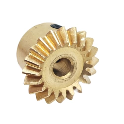 TNBCCXN Gears 1 stücke 0,5 Modul Messing Kegelrad 90 Grad Gehrung Konische Kegelrad(0.5M 18T 3mm bore) von TNBCCXN